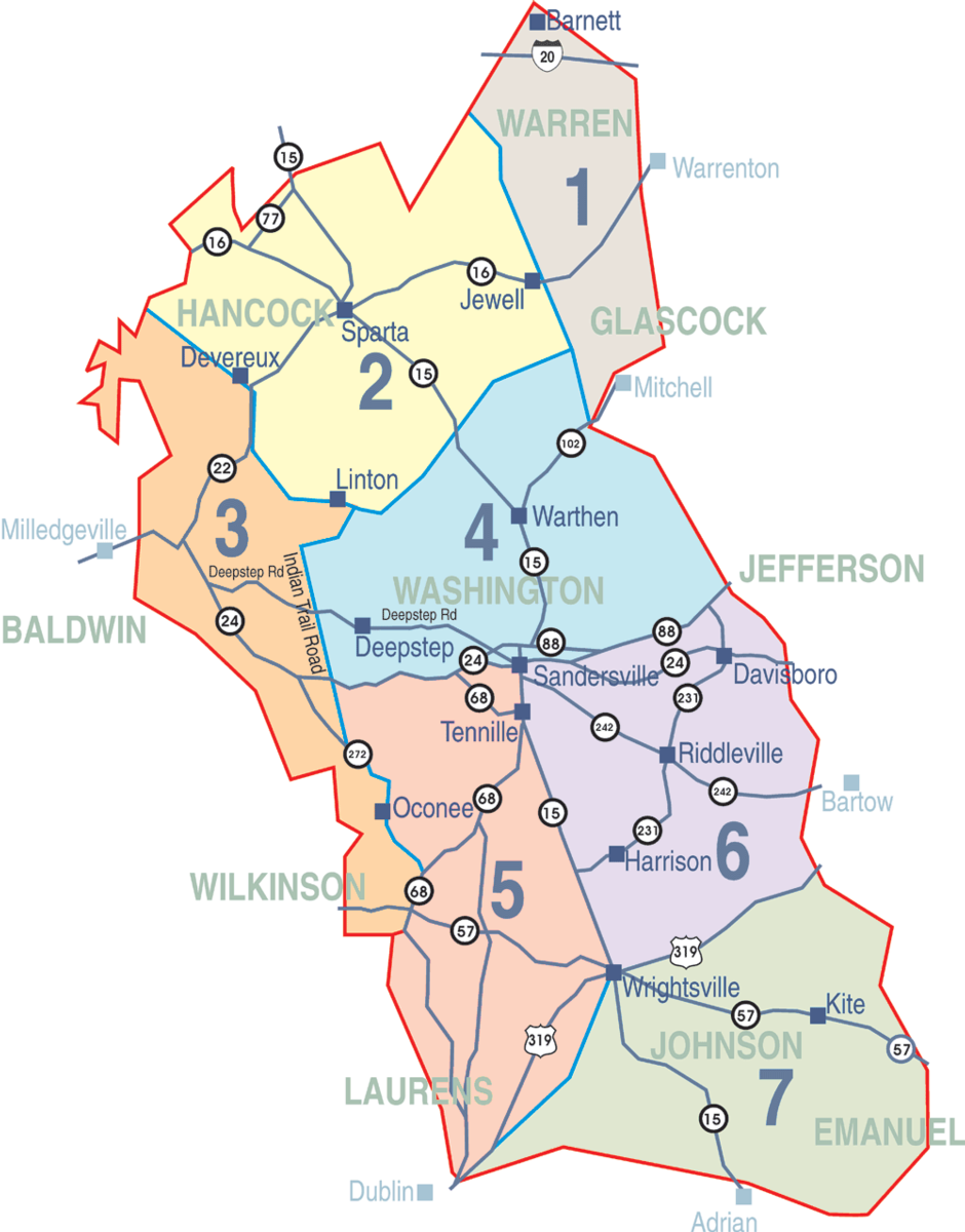 Washington EMC Map of Coverage Districts